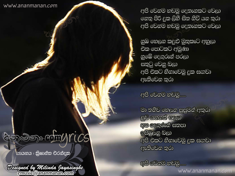 Api Wenama Handamu Dethanakata Wela - Krishantha Erandaka Sinhala Lyric
